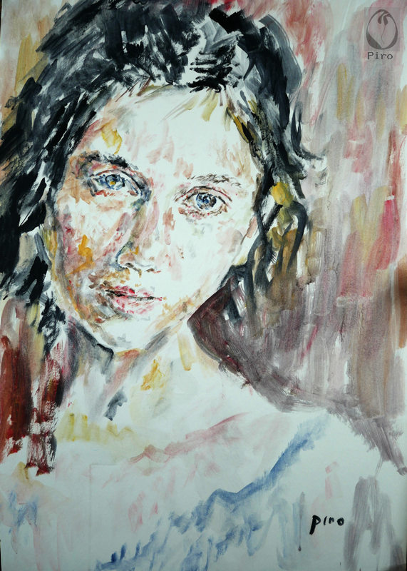 oil on paper - olio su carta di Piro